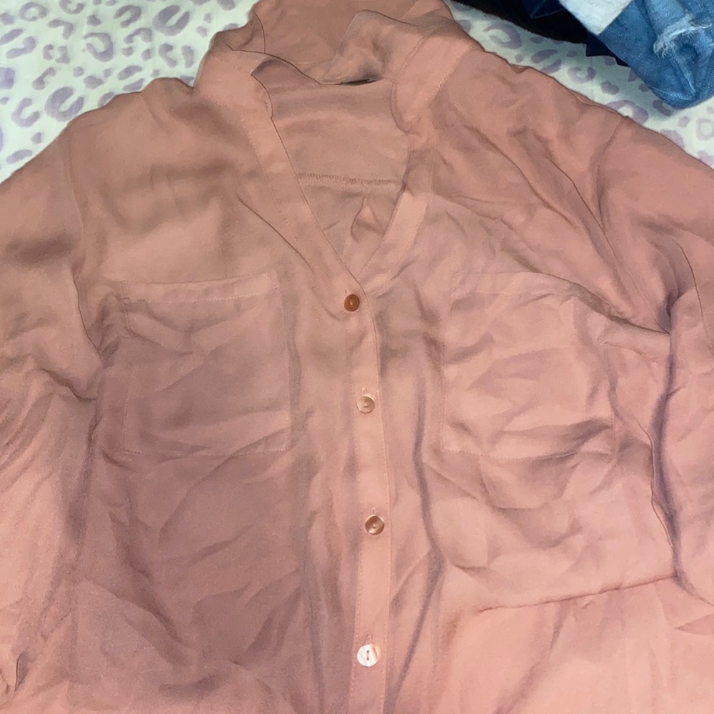 pink button up